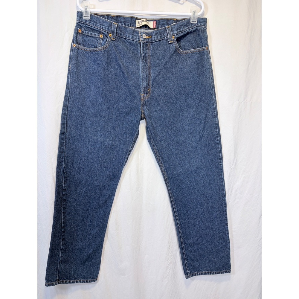 Levi's 505 Jeans Regular‎ Fit Blue Medium Wash Denim 42x32